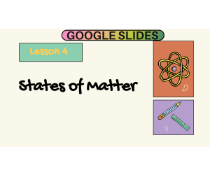 Science Reading Comprehension Passage 4: States of Matter (Slides)
