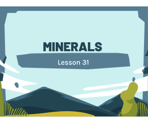 Science Reading Comprehension Passage: Minerals PPT