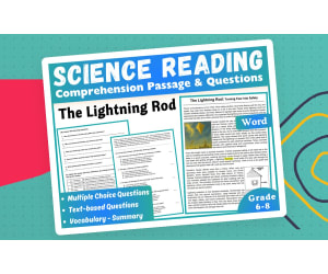 Science Reading Comprehension Passage: The Lightning Rod (Word)