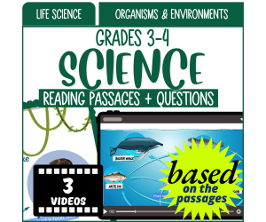 Science Reading Passages on Organisms and Environments (Videos)