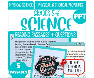 Science Reading Passages on Physical and Chemical Properties (PPT)