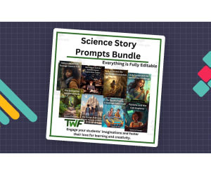 Science Story Prompt Bundle for Grade 7-10 Science-Fully Editable Grow