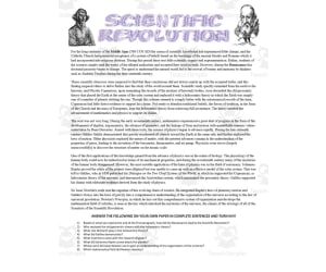 Scientific Revolution Review