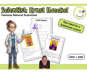 Scientist Ernst Haeckel Fact Sheet, Quiz + Exercises | PDF + H5P