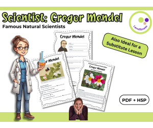 Scientist Gregor Mendel Fact Sheet, Quiz + Exercises | PDF + H5P