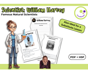 Scientist: William Harvey Fact Sheet, Quiz, and Interactive Exercises