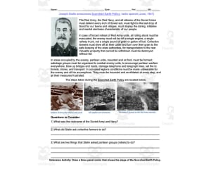 Scorched Earth Policy | Comprehension Questions