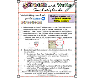 Scratch and Write Jamboard Activity
