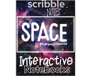 Scribble Notes: Interactive Notebook: Space