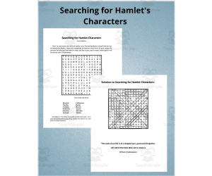 Searching for Hamlet's Characters