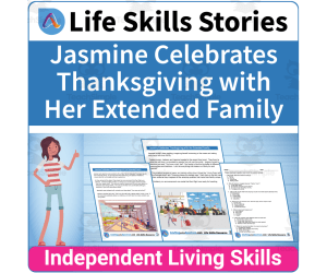 Seasonal Life Skills: Jasmine Celebrates Thanksgiving