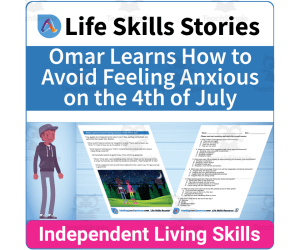 Seasonal Life Skills Worksheet - Omar 4th of July Adventure