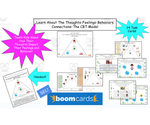 SEL Boom Cards-Thoughts-Feelings-Behaviors Connections With Audio