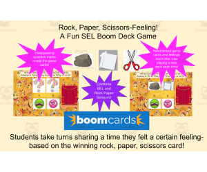 SEL Boom Deck-Rock, Paper, Scissors-Feeling! A Fun SEL Game!
