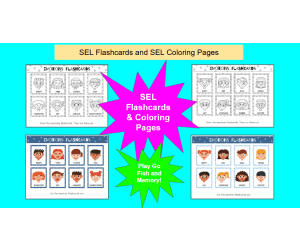 SEL Flashcards for Social Emotional Learning with SEL Coloring Pages