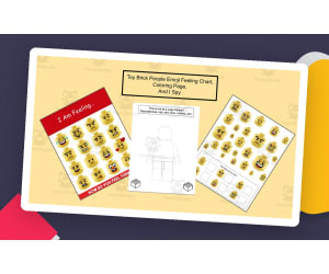 SEL Lego Emoji Feelings Chart – Coloring + I Spy