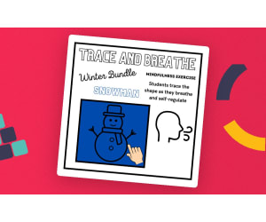 SEL: SNOWMAN Mindfulness Breathing Calming Activity | Winter/Holiday