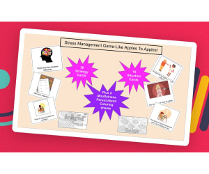 SEL Stress Management Game + Coloring Pages