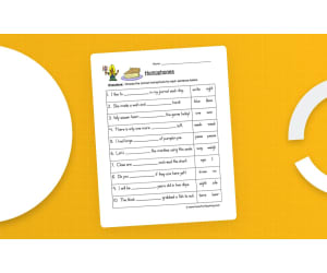 Selecting Homophones Worksheet