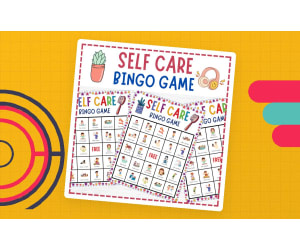 Self Care Bingo Game Printable, Health & Wellness Activities
