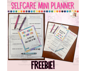 Self Care for Students, Self Care Activity, Free SEL Printable