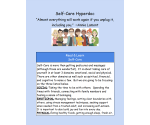 Self-Care Hyperdoc