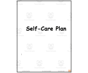 Self-care plan (#2094)