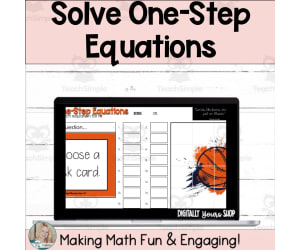Self-Checking Digital Resource: 6th Grade Solve One-Step Equations