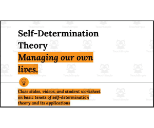 Self-Determination Theory (Slides and Student Note Sheet)