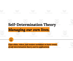 Self-Determination Theory Slides + Student Worksheet