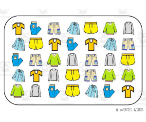 Semantic Themed Activity Boards Set 17: CLOTHING