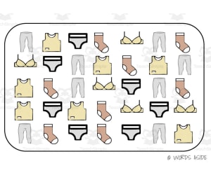 Semantic Themed Activity Boards Set 19: UNDER GARMENTS
