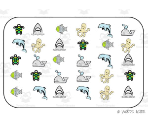 Semantic Themed Activity Boards Set 27: WATER ANIMALS