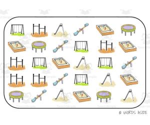 Semantic Themed Activity Boards Set 7: PLAYGROUND EQUIPMENT