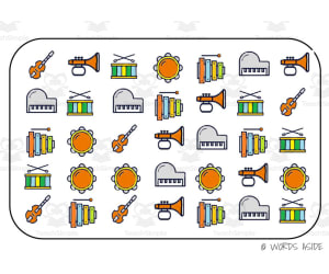 Semantic Themed Activity Boards Set 8: INSTRUMENTS