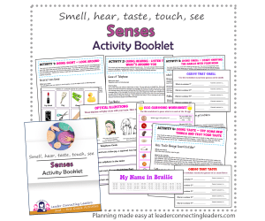 Senses Acitvity Booklet - Smell, Hear, Taste, Touch, See