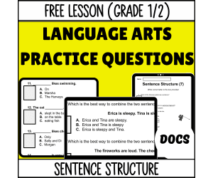 Sentence Structure Sample - Grades 1-2 Grammar (Docs)