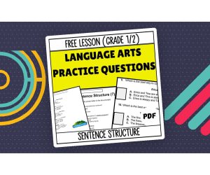 Sentence Structure Sample - Grades 1-2 Grammar (PDF)
