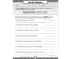 Sentences Printable Workbook