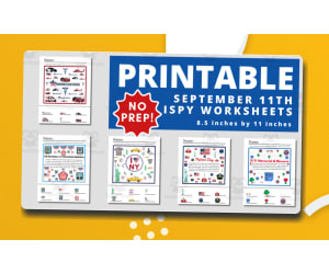September 11 (Patriot Day) iSpy Printable Worksheets