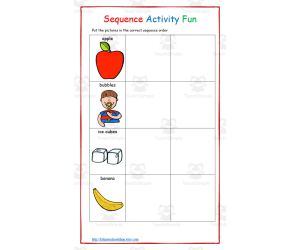Sequence Activity Worksheet