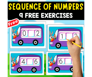 SEQUENCE OF NUMBERS | 9 FREE EXERCISES