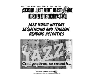 Sequencing Activities: Jazz Music History | Nonfiction Passage with Questions