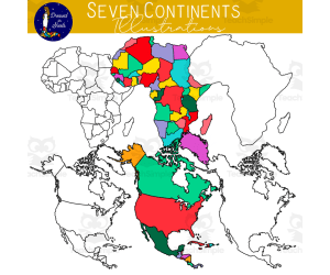 Seven Continents Clip Art