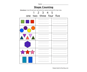 Shape Counting Worksheet