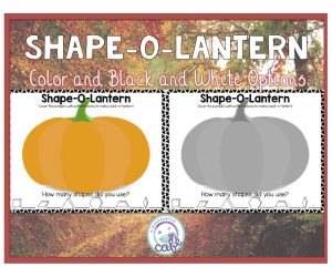 Shape-O-Lantern Fall Math | Pattern Blocks Pumpkin Printable