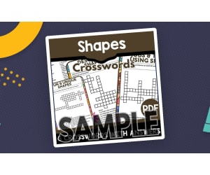 Shapes Crossword: 1 Page Sample (PDF)