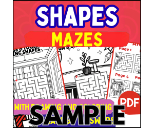Shapes Maze: 1 Page Sample (PDF)