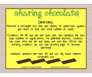 Sharing Chocolate Rows and Columns Activity