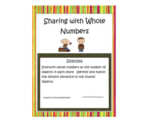 Sharing with Whole Numbers Division Activity